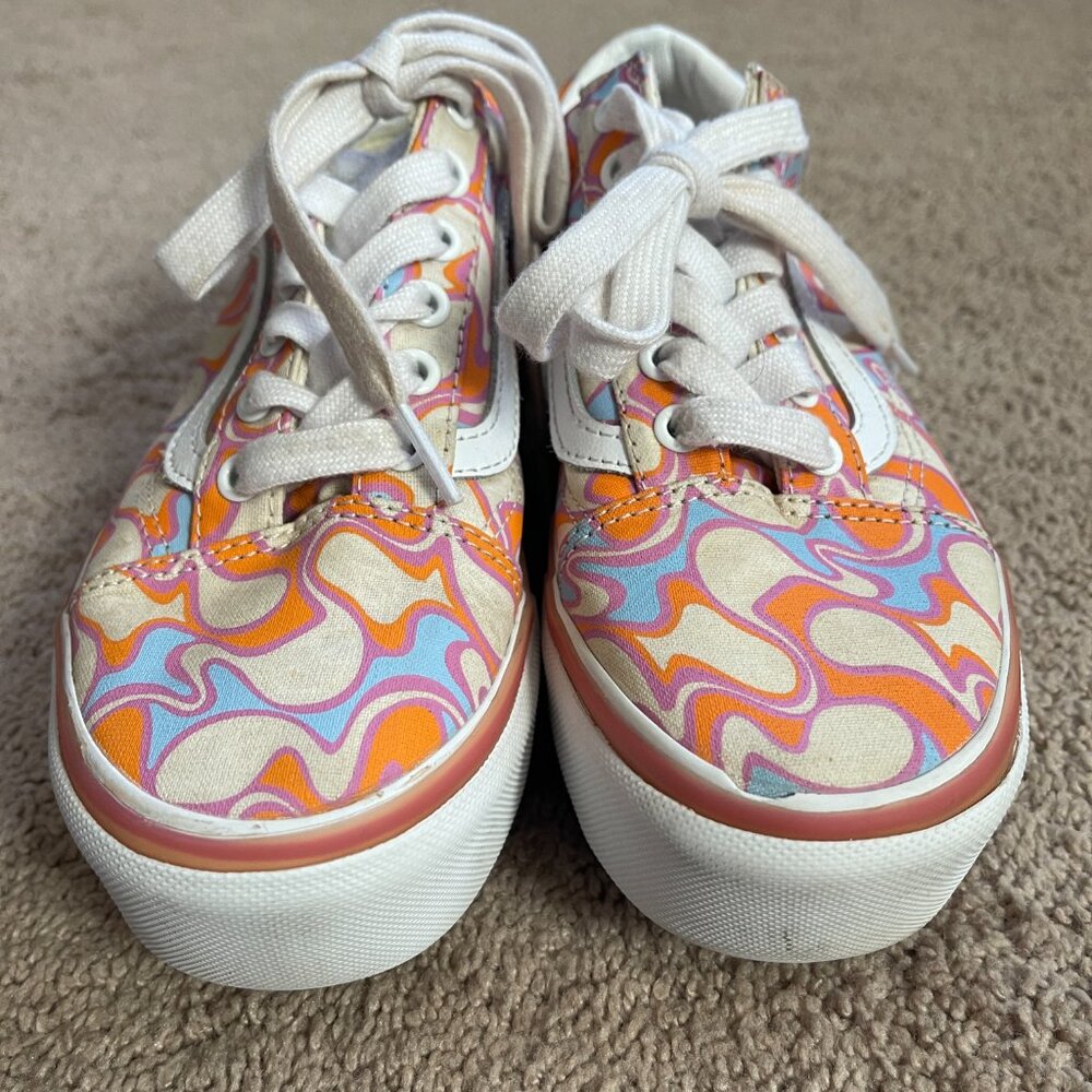 Vans Old Skool Stackform UV Ink Peace Platform Sneakers US Mens 3.5 US Women 5 - Picture 2 of 10